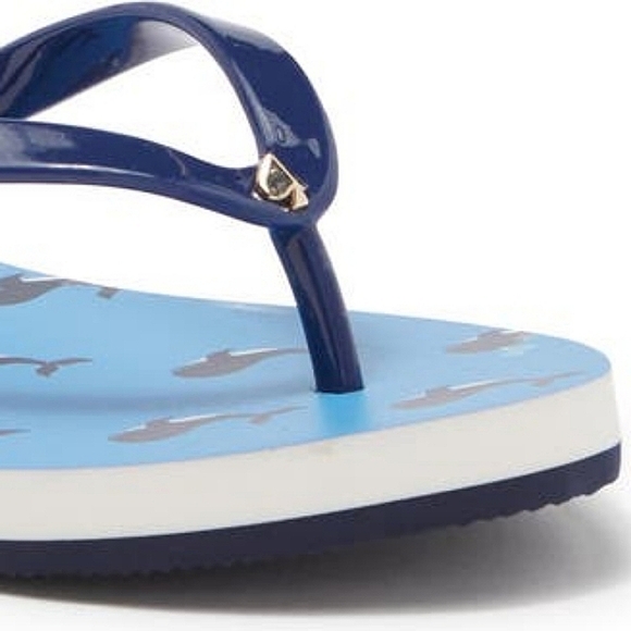 NEW Kate Spade Feldon Flip Flop in Whale Print - Picture 2 of 16